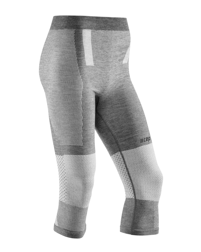 CEP Ski Touring 3/4 Base Tights in grau für Männer